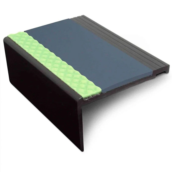67.5mm × 39mm Bullnose Hard Node Stair Nosing with PVC Insert
