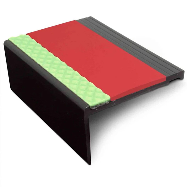 67.5mm × 39mm Bullnose Hard Node Stair Nosing with PVC Insert