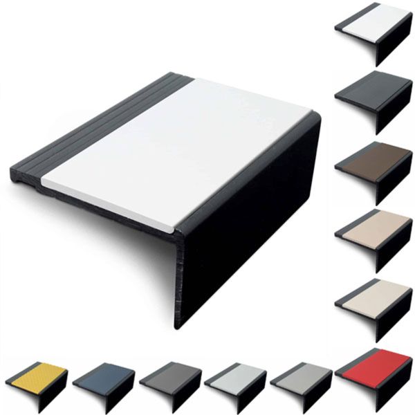60.4 x 32mm PVC Hard Stair Nosing Non Slip PVC Insert