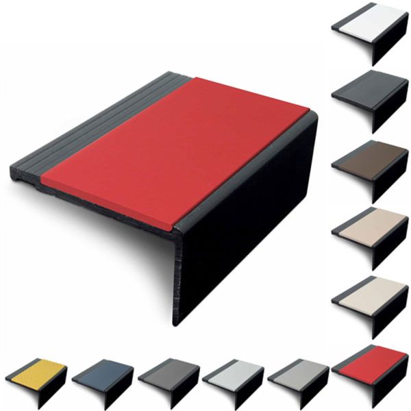 60.4 x 32mm PVC Hard Stair Nosing Non Slip PVC Insert