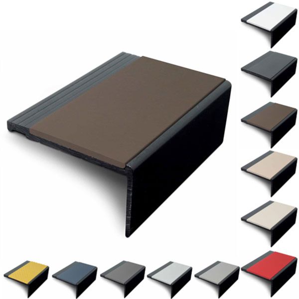 60.4 x 32mm PVC Hard Stair Nosing Non Slip PVC Insert