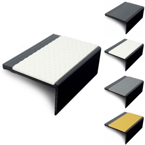 60 x 32mm  PVC Hard Nose Stair Nosing With Tredsafe PVC Insert