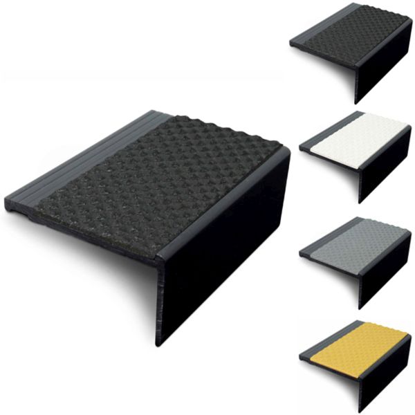 60 x 32mm  PVC Hard Nose Stair Nosing With Tredsafe PVC Insert