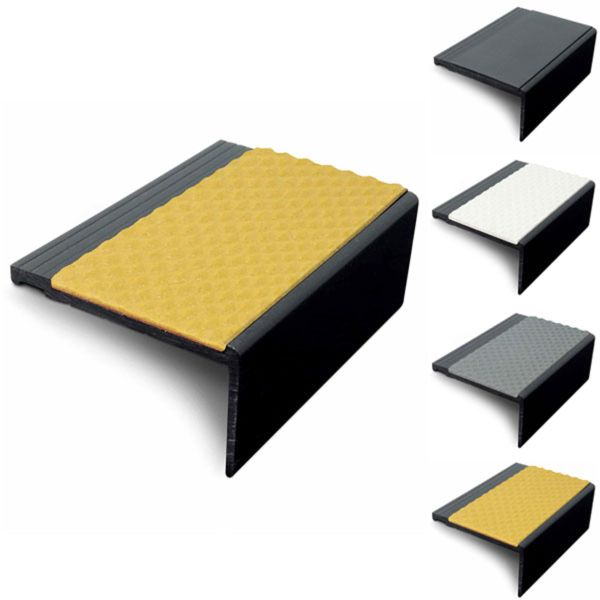 60 x 32mm  PVC Hard Nose Stair Nosing With Tredsafe PVC Insert