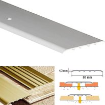 80mm Wide Aluminium Door Bars Threshold Carpet Cover