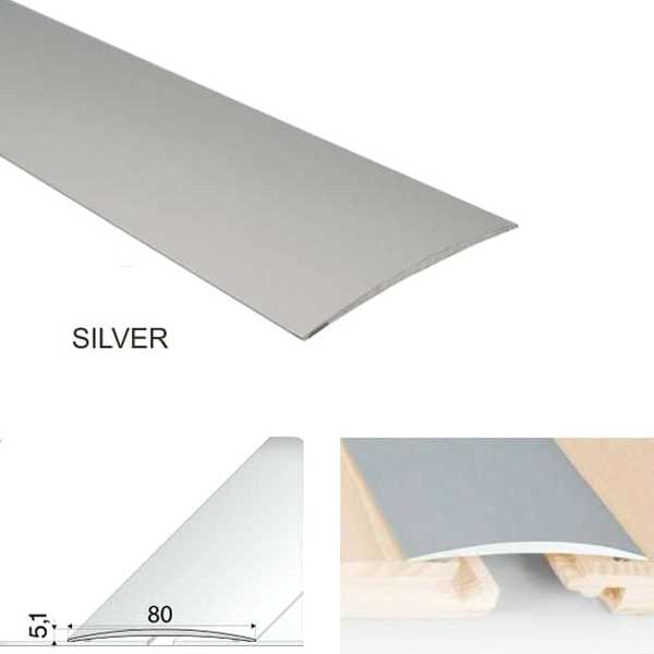 80mm Anodised Aluminium Self Adhesive Door Threshold Floor Trim