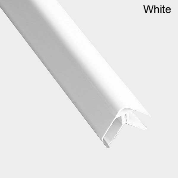 2-Part White PVC Corner to Fit 7.5-8mm Panels