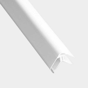 2-Part White PVC Corner to Fit 7.5-8mm Panels