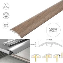 Aluminium Door Threshold Strip 37mm Wood Effect Floor Edging Strip