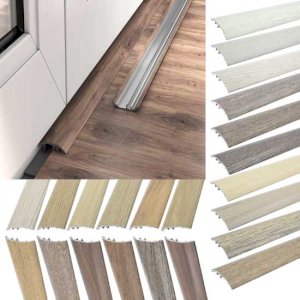 Aluminium Door Threshold Strip 37mm Wood Effect Floor Edging Strip