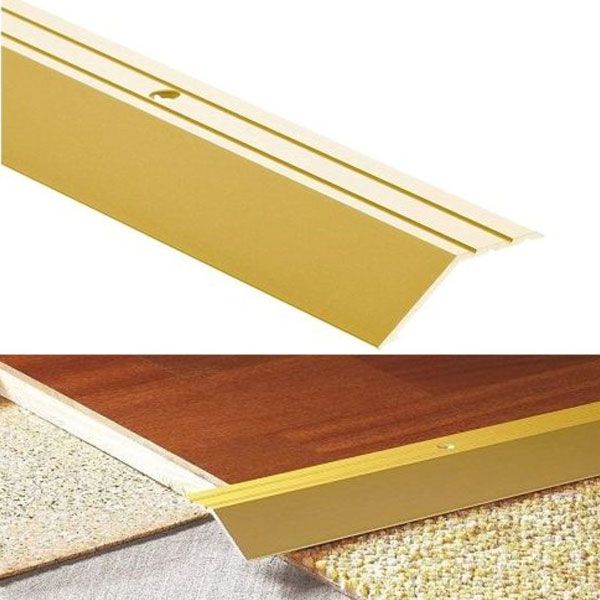 45mm x 16mm Aluminium Door Trim For Laminate Floors at Different Levels