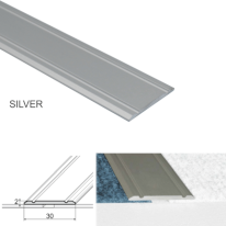 30mm Wide Aluminium Flat Door Threshold Screw fix For Wooden, Laminate, Carpet Vinyl Flooring