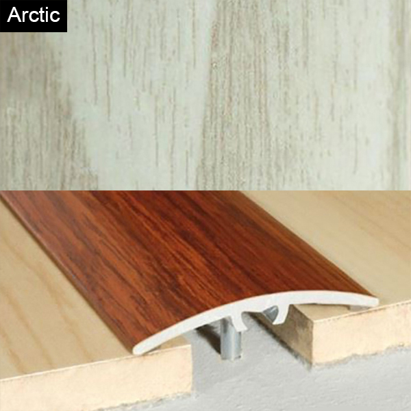 Aluminium Wood Effect Door Floor Bar Edge Trim - 40mm 