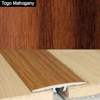 Aluminium Wood Effect Door Floor Bar Edge Trim Threshold - 2mm Thick 