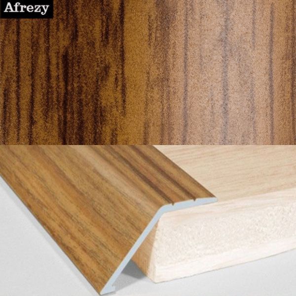 41mm Wide Aluminium Wood Effect Door Floor Trim Carpet Threshold Ramp