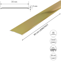 30mm Anodised Aluminium Door Floor Bar Edge Trim Threshold Self Adhesive