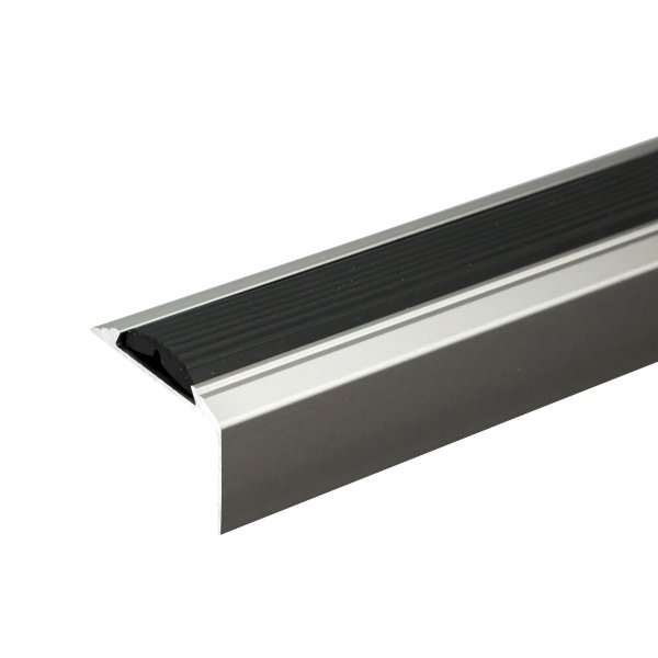 Anti Slip Self Adhesive Aluminium Stair Nosing Edge Trim With Rubber Insert