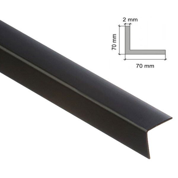 Black Plastic 2.5m Long PVC Corner 90 Degree Angle Trim 