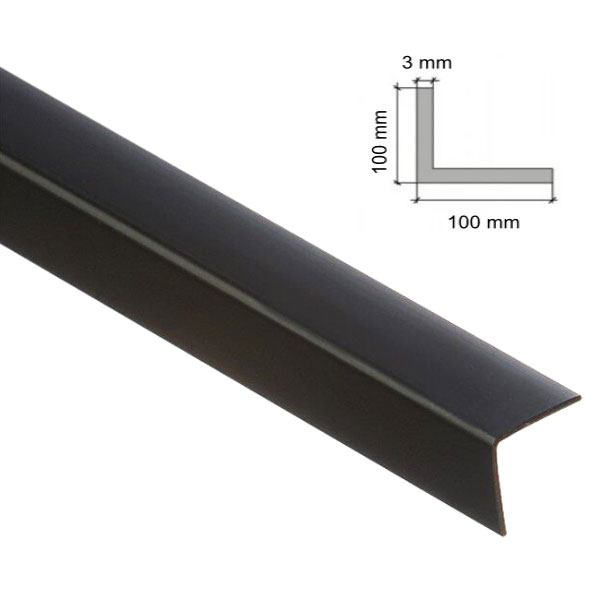 Black Plastic 2.5m Long PVC Corner 90 Degree Angle Trim 