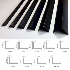 Black Plastic 2.5m Long PVC Corner 90 Degree Angle Trim 