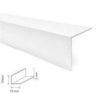 White Plastic 1m Long PVC Corner 90 Degree Angle Trim
