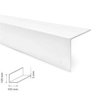White Plastic 1m Long PVC Corner 90 Degree Angle Trim