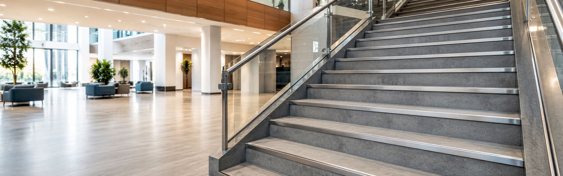 Professional stair edge protection for commercial properties