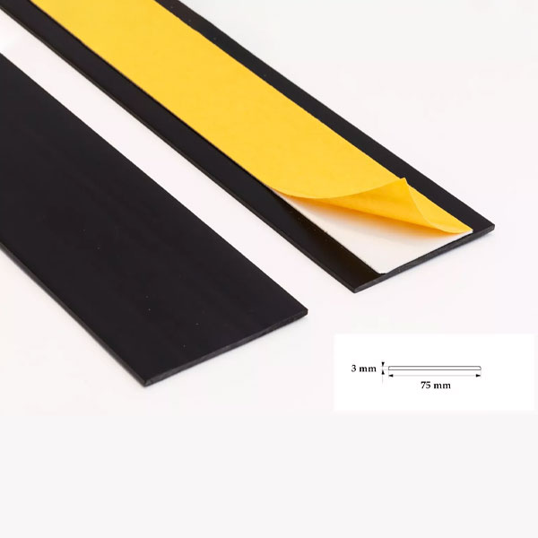 Durable 1m Long Self Adhesive PVC Flat Architrave Bar