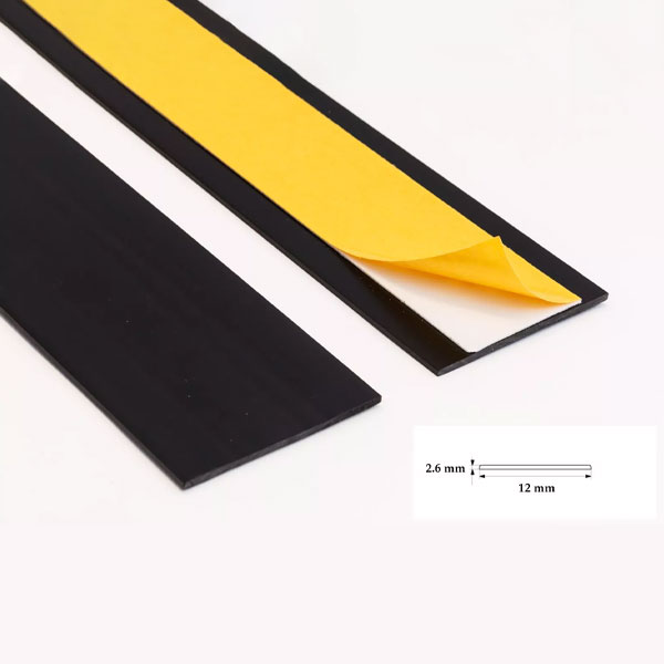 Durable 1m Long Self Adhesive PVC Flat Architrave Bar