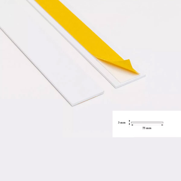 Durable 1m Long Self Adhesive PVC Flat Architrave Bar