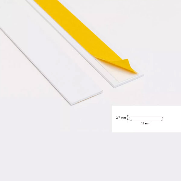Durable 1m Long Self Adhesive PVC Flat Architrave Bar