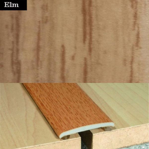 35mm Wide Flat Aluminium Wood Effect Door Thresholds Self Adhesive