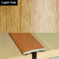 35mm Wide Flat Aluminium Wood Effect Door Thresholds Self Adhesive
