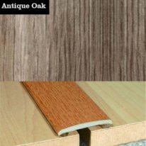 35mm Wide Flat Aluminium Wood Effect Door Thresholds Self Adhesive