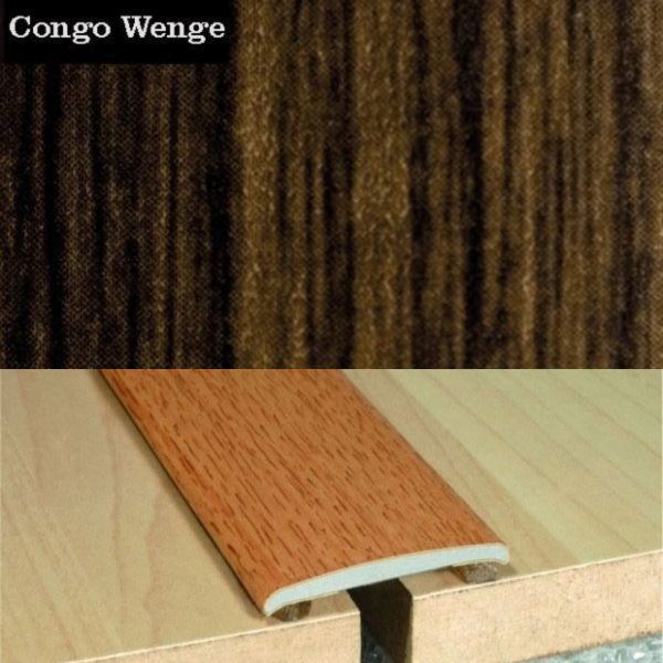 35mm Wide Flat Aluminium Wood Effect Door Thresholds Self Adhesive