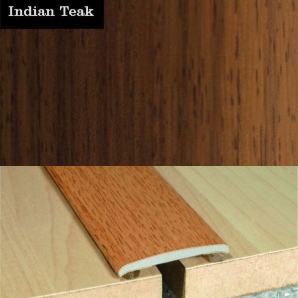 35mm Wide Flat Aluminium Wood Effect Door Thresholds Self Adhesive