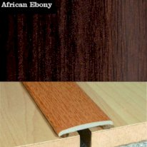 35mm Wide Flat Aluminium Wood Effect Door Thresholds Self Adhesive