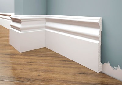 Modern skirting board profiles matched with different flooring finishes