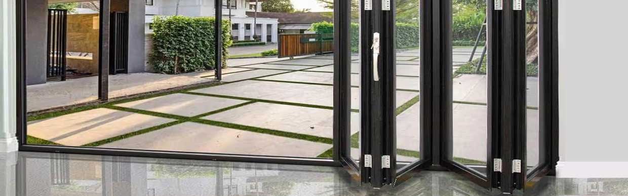 Energy-efficient commercial building with modern door thresholds