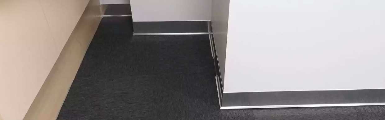 Contemporary office space transformed by stylish skirting boards for a clean, professional look