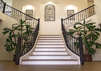 Stair nosing detail showing safety compliance and modern design in a UK commercial building