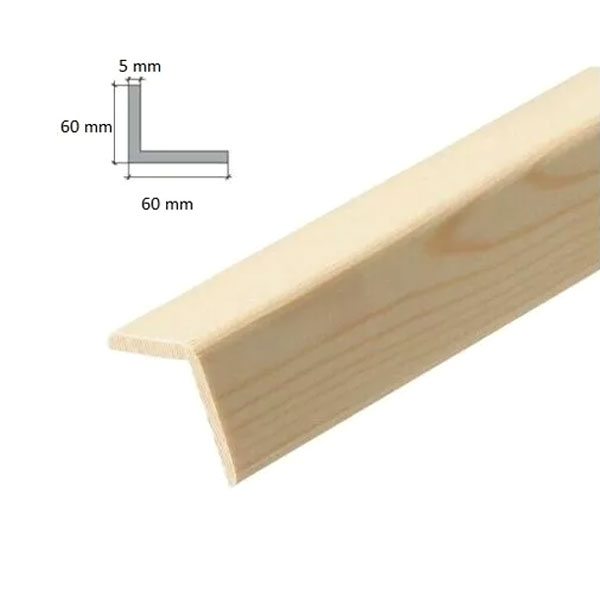 Pine Angle Corner Moulding Beading 2.4m Long Trim Wooden Timber Edging