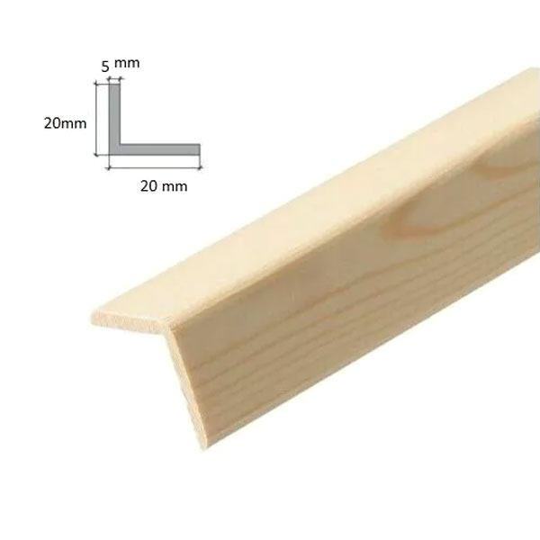 Pine Angle Corner Moulding Beading 2.4m Long Trim Wooden Timber Edging