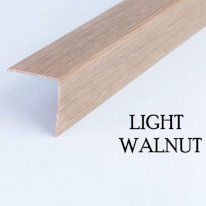 2.5m Long Plastic PVC Corner Trim Wall Corner Guard Edge Protector Wood Effect