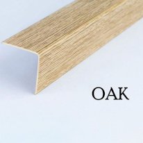 2.5m Long Plastic PVC Corner Trim Wall Corner Guard Edge Protector Wood Effect