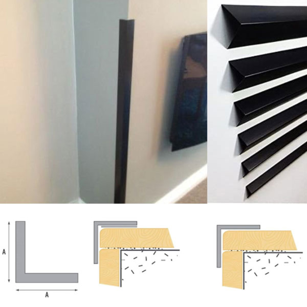 Shop Good Quality 1m long Plastic PVC Corner 90 Degree Angle Trim Wall Corner Guard Edge Protector