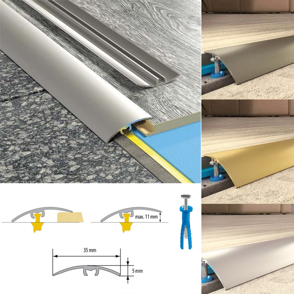 Door Thresholds / Aluminum Door Bars Threshold Strip Transition Trim Laminate Tiles