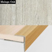 15mm x 22mm Push-In Aluminium Wood Effect Stair Nosing Edge Trim