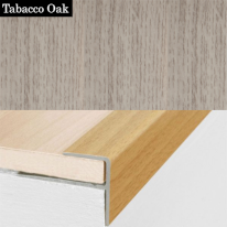 15mm x 22mm Push-In Aluminium Wood Effect Stair Nosing Edge Trim