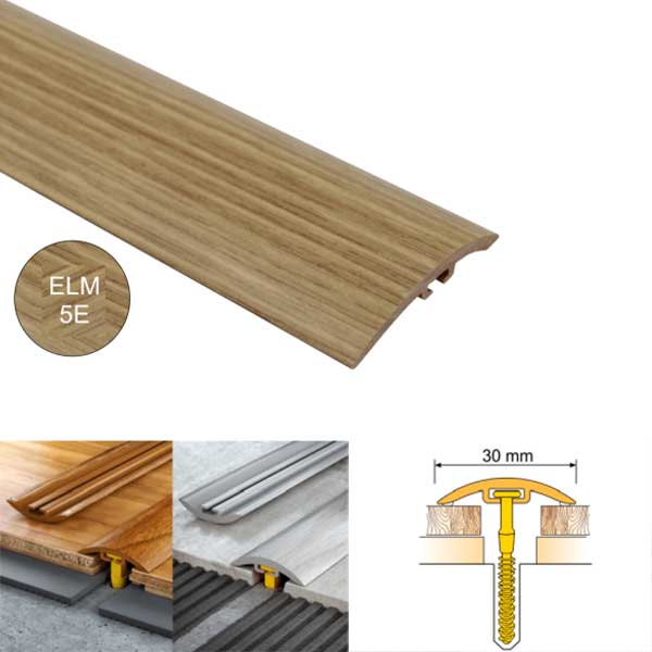 PVC Door Floor Trim 30mm Wide for Wooden, Laminate, Carpet, Vinyl or Tiled Floors